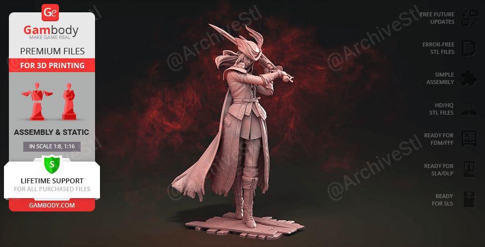 血源诅咒 玛丽亚(Lady Maria) 3D打印图纸